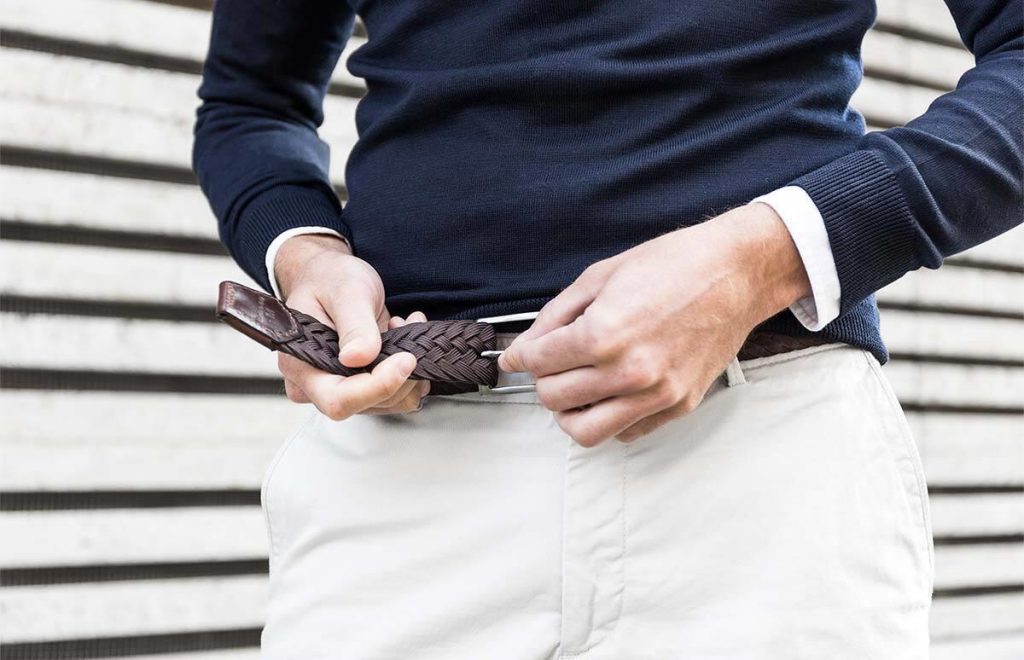 Highbuckle riem zonder gaatjes met geavanceerd vergrendelingssysteem voor perfecte pasvorm en modern design